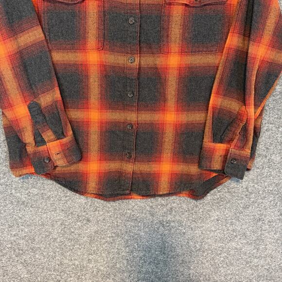 Old Navy Shirt Womens M The Boyfriend Shirt Taylor Swift Evermore Plaid Flannel - Picture 3 of 10